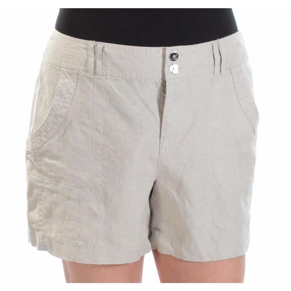 INC International Concepts Womens Linen Shorts Size:14:Color:Toad Beige